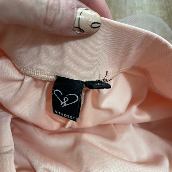 Windsor light pink tulle skirt with silver rhinestones - Picture 7 of 14